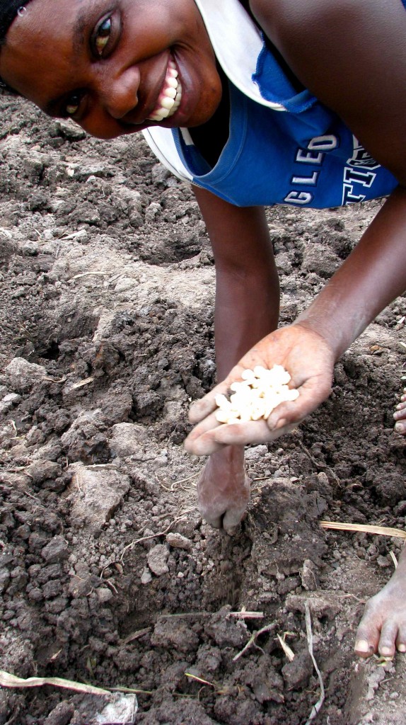 A home garden for a young mother